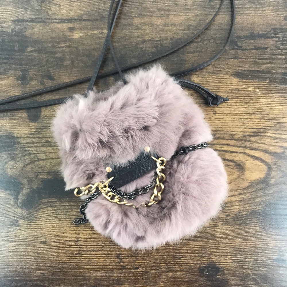roberta gandolfi fur mini purse